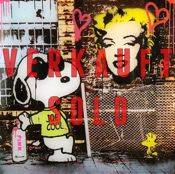 SNOOPY & MARILYN - ACRYL - MICHEL FRIESS