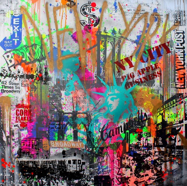 BIG CRAZY NEW YORK - LEINWAND - Michel Friess