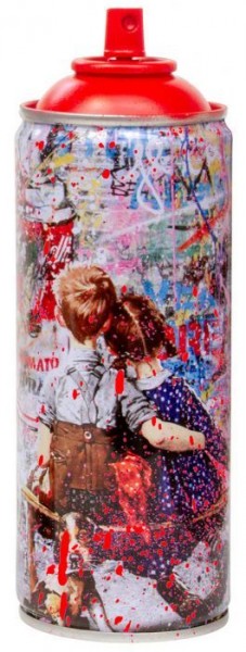 'WORK WELL TOGETHER' 2020 SPRAY CAN RED by Mr. Brainwash