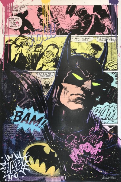 BATMAN COMIC ACTION - LEINWAND - Michel Friess