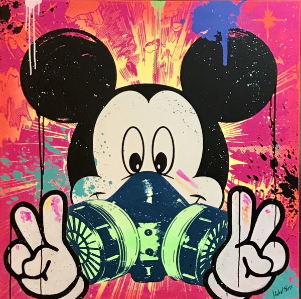 MICKEY GRAFFITI MASK - CANVAS
