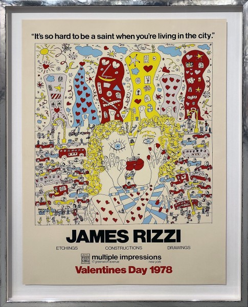 VALENTINES DAY NYC - JAMES RIZZI - PLAKAT (1978)