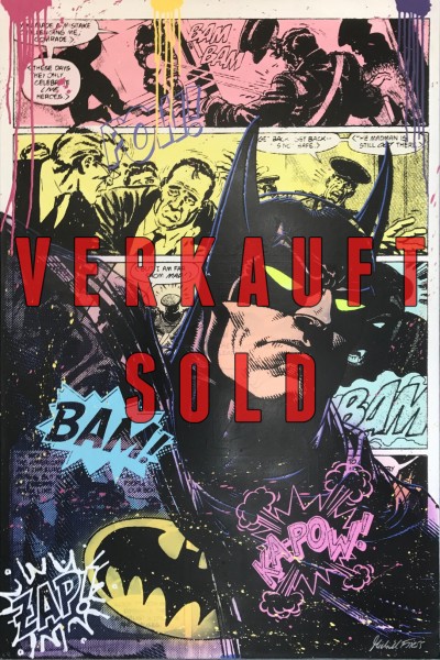 BATMAN COMIC ACTION - LEINWAND - Michel Friess