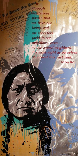 SITTING BULL 1 - ALUMINIUM - Michel Friess