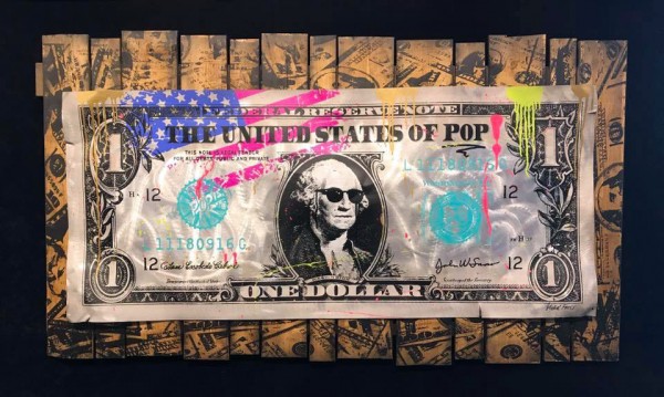 BIG ONE DOLLAR ON WOOD - ALU AUF HOLZ - Michel Friess