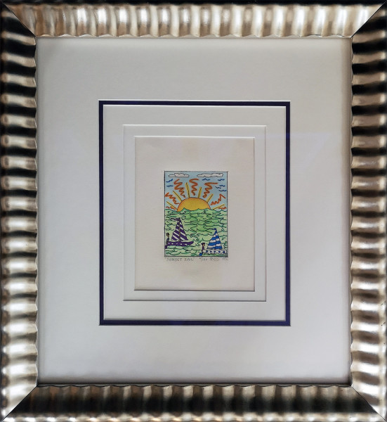 SUNSET SAIL - ETCHING (1976) - JAMES RIZZI