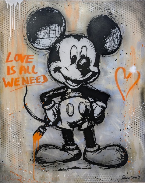 MICKEY SKETCH LOVE IS ALL YOU NEED - MICHEL FRIESS